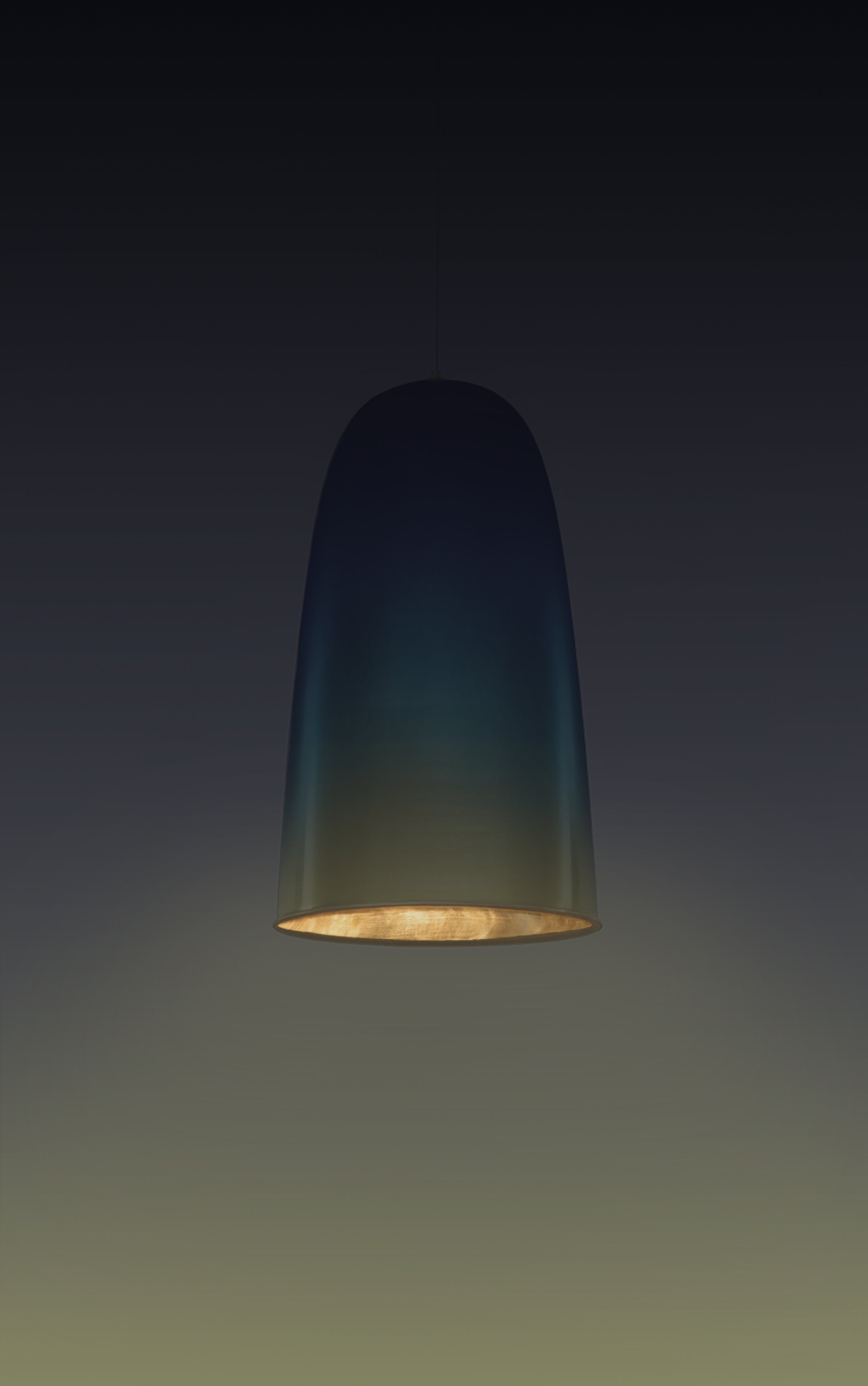 Lungo Suspension - Large - Peacock Blue Finish