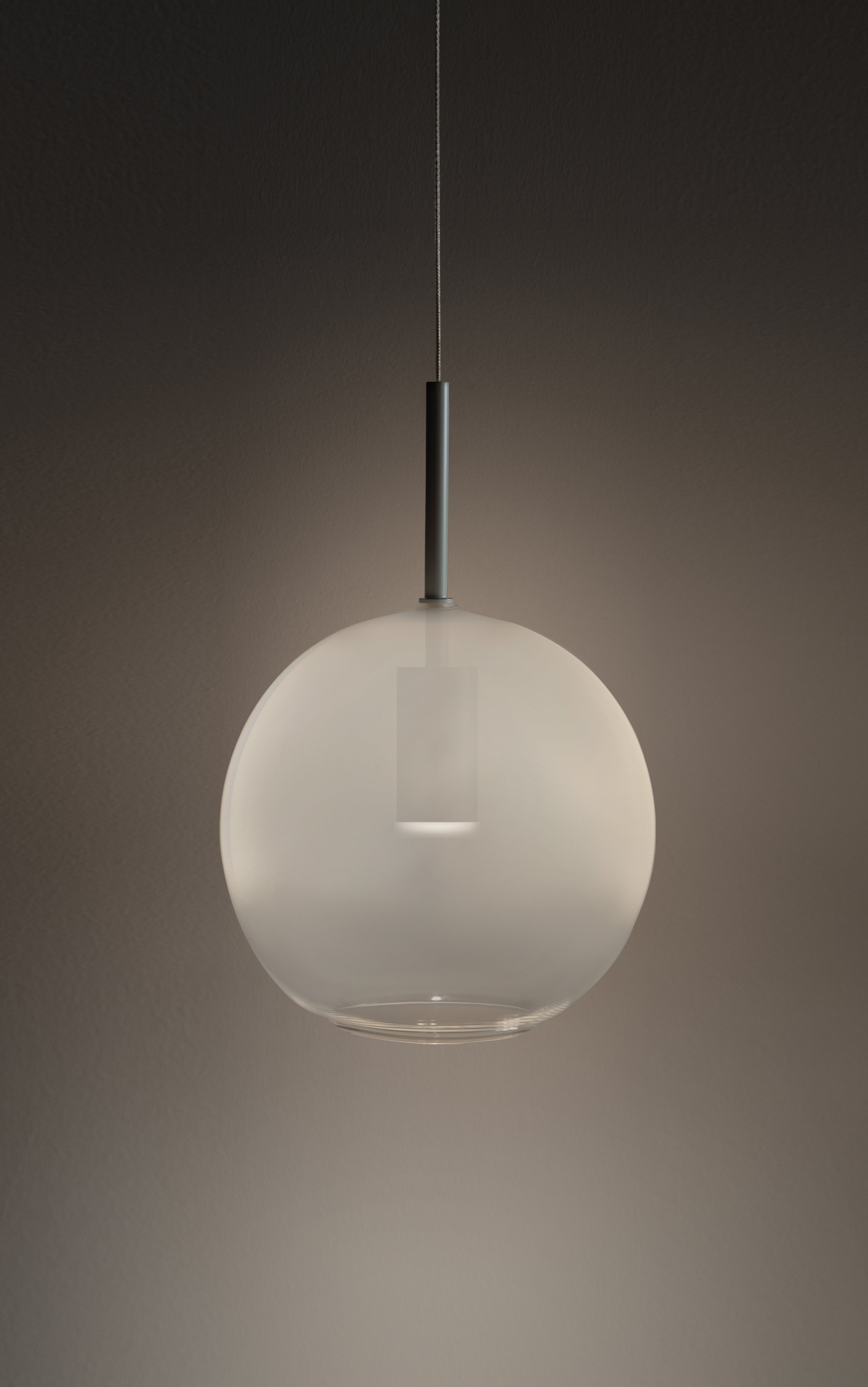 Blow Frosted Suspension - Downlight - Large - Blue