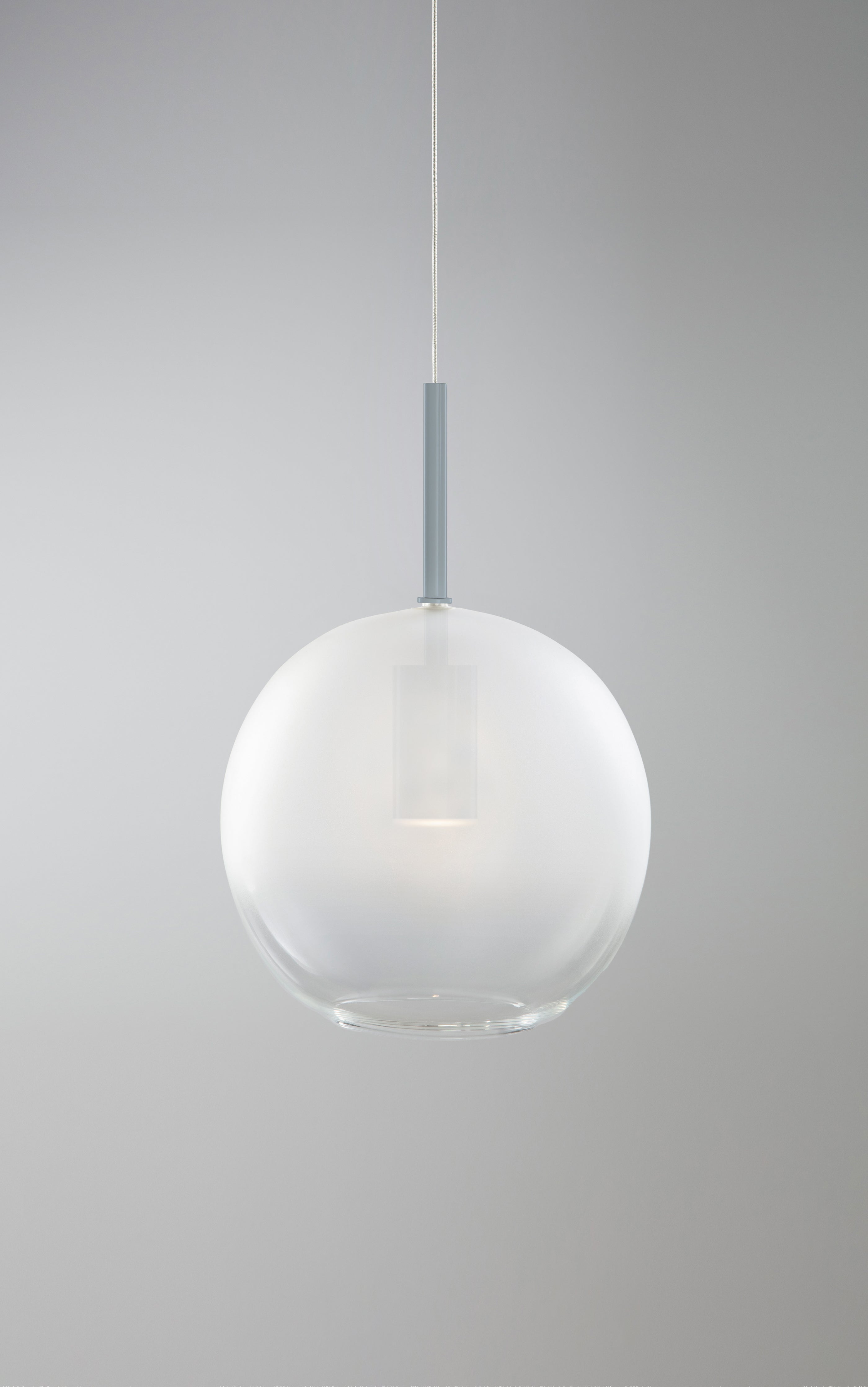 Blow Frosted Suspension - Downlight - Large - Blue