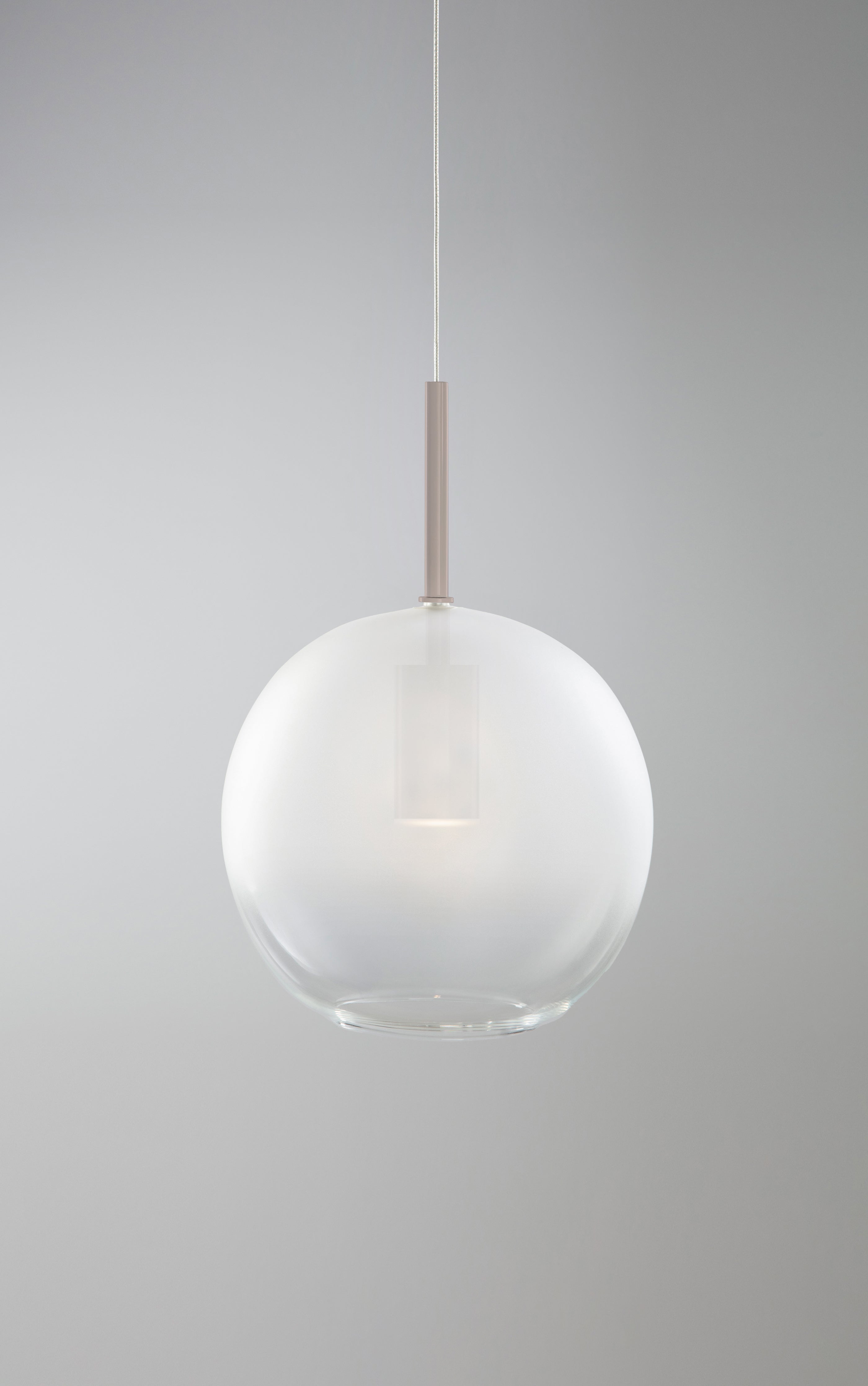 Blow Frosted Suspension - Downlight - Large - Hushed Taupe
