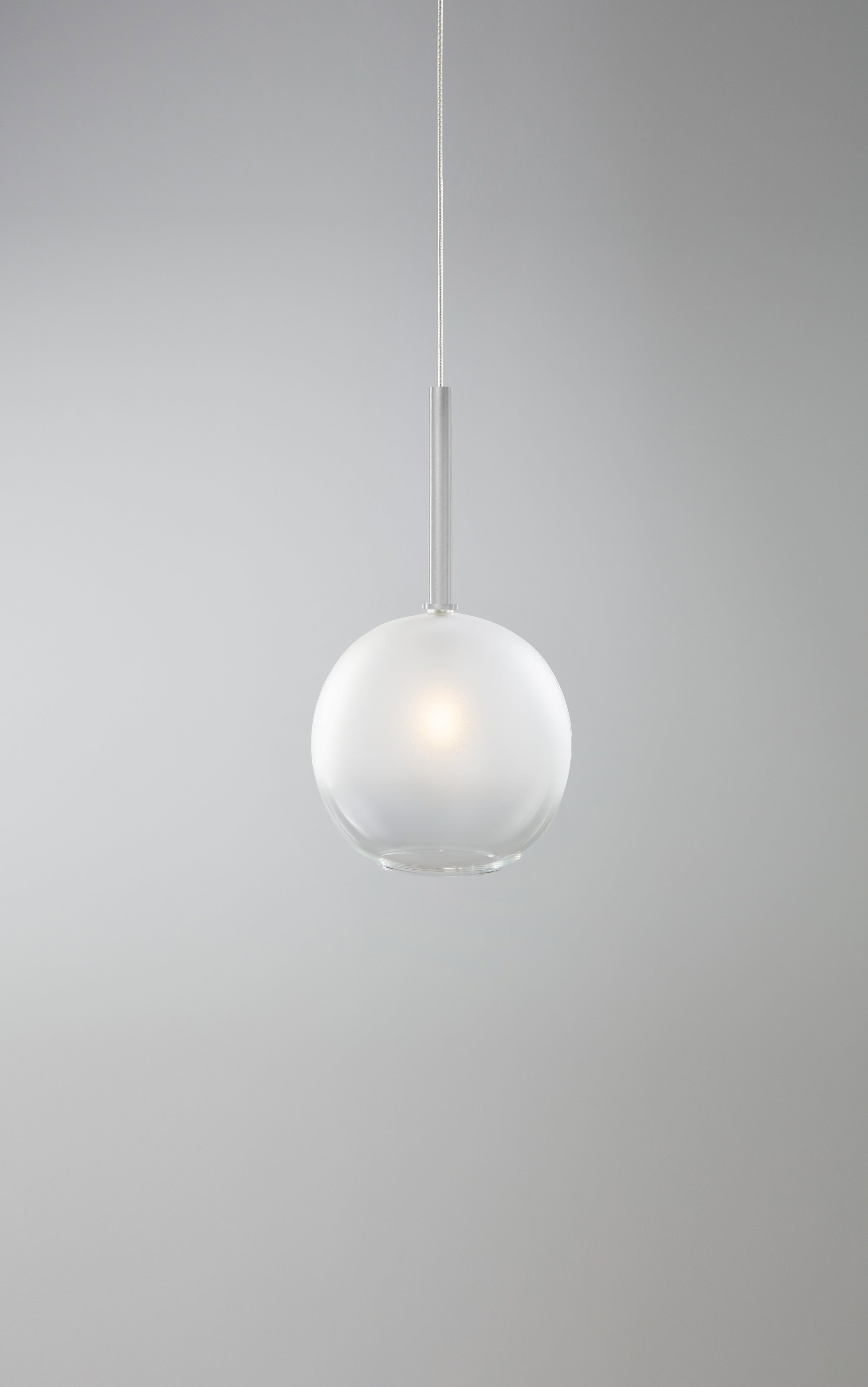 Blow Frosted Suspension - Small - Silver