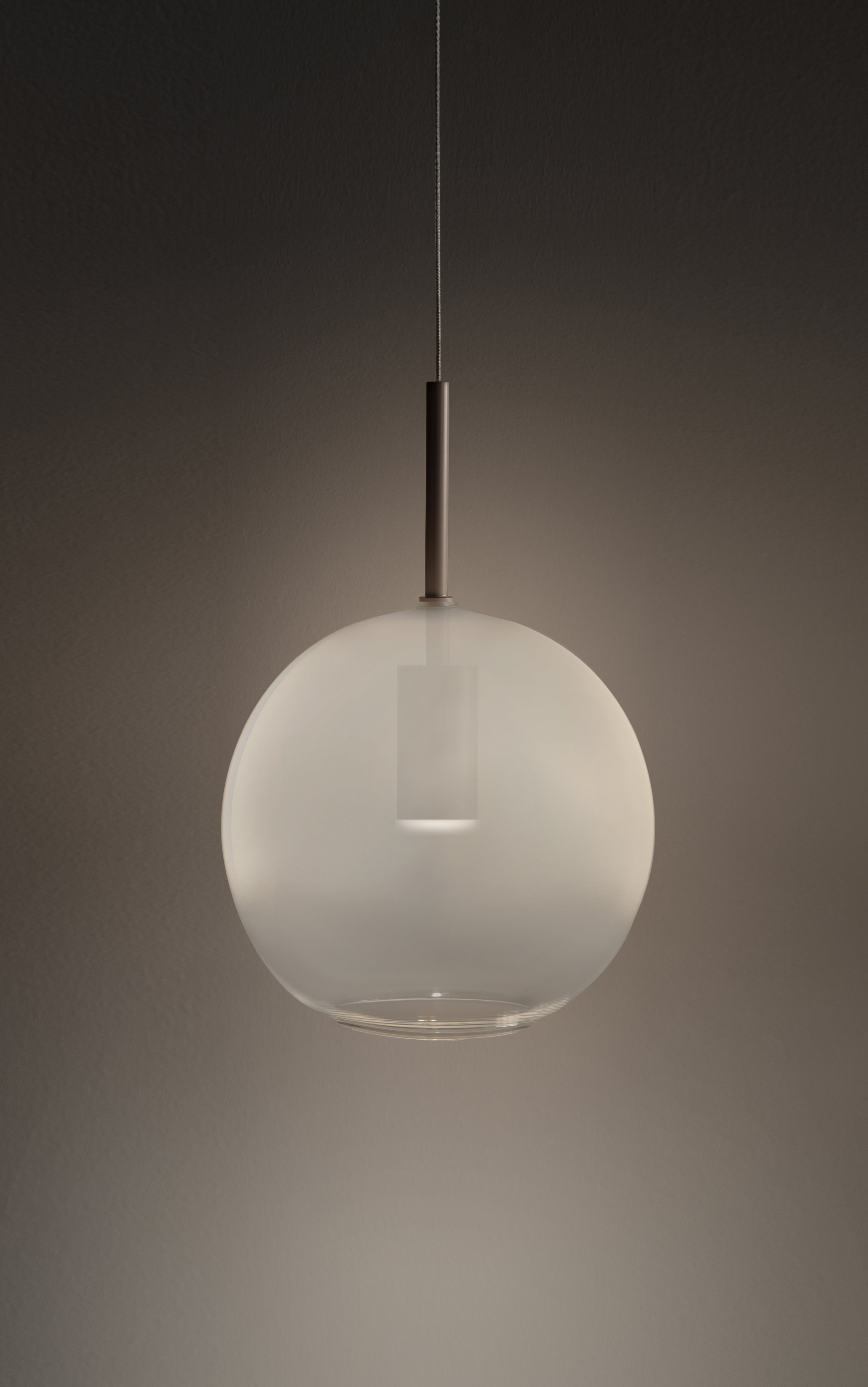 Blow Frosted Suspension - Downlight - Large - Hushed Taupe